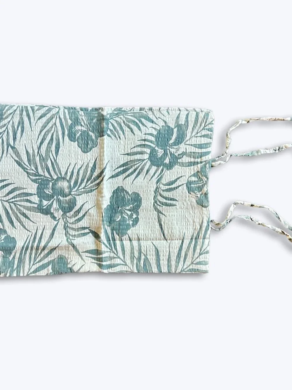 Vtg Tommy Bahama Green Tropical Palm Seersucker Pillow Sham Cotton Voile Italy